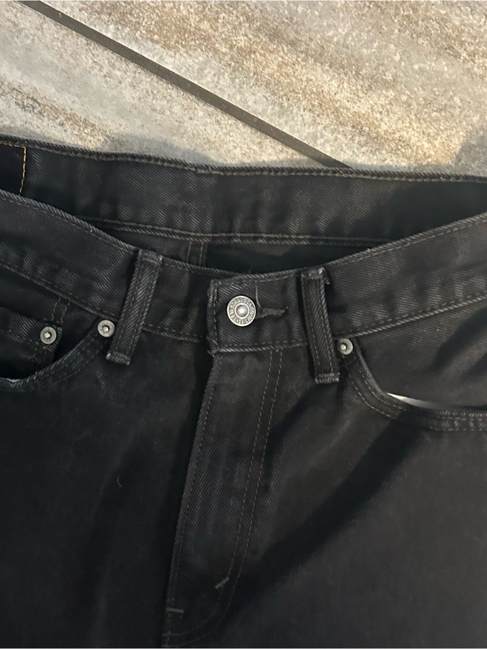 Men’s Levis 505 Regular Fit Straight Leg Black Denim Jeans. Size 34/34 - Picture 13 of 15